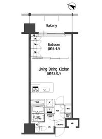 BPRレジデンス三田伊皿子坂 613 間取り図