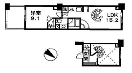 レジデンスシャルマン月島 342 間取り図