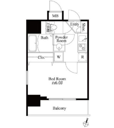 グランパセオ神田駅前 304 間取り図