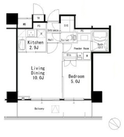 MFPR目黒タワー 307 間取り図