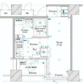 ザ・タワー芝浦 3階 間取り図