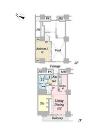 天王洲ビュータワー 204 間取り図