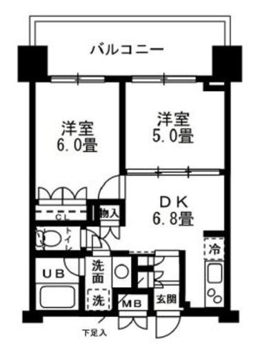 レジディア錦糸町 1208 間取り図