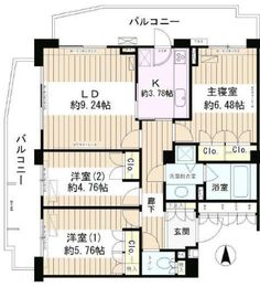 プランシェール落合 2階 間取り図