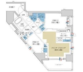 パークリュクス市谷薬王寺 2階 間取り図