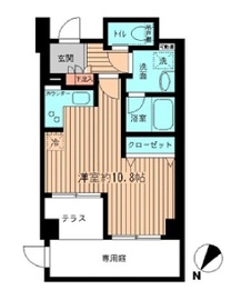 プラティノ代々木 101 間取り図