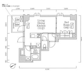 ソラシアレジデンス京橋 203 間取り図