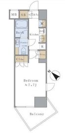 ブリリアイスト千駄ヶ谷 802 間取り図