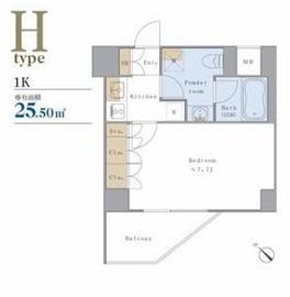 ブリリアイスト千駄ヶ谷 203 間取り図