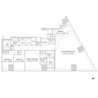 ライオンズマンション麻布十番南 4117 間取り図