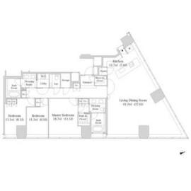 ライオンズマンション麻布十番南 4117 間取り図