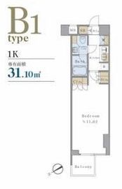 ブリリアイスト千駄ヶ谷 214 間取り図