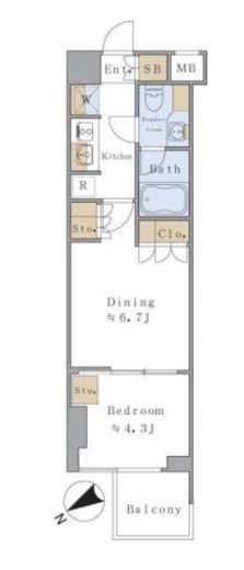 ブリリアイスト千駄ヶ谷 219 間取り図