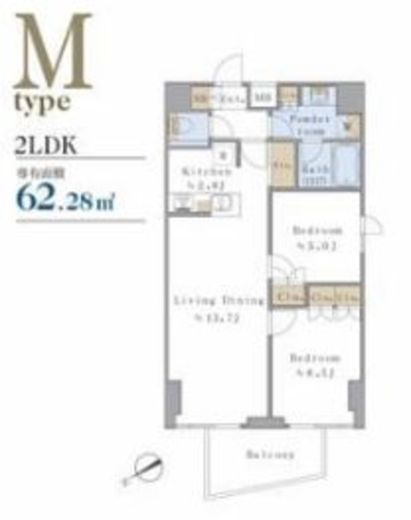 ブリリアイスト千駄ヶ谷 1005 間取り図