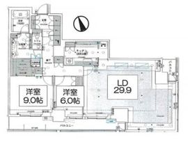 パークタワー芝浦ベイワード オーシャンウイング 25階 間取り図