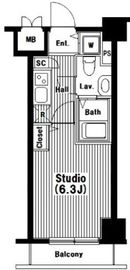 グランド・ガーラ高輪 8階 間取り図