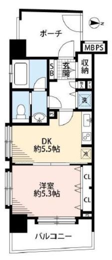 ライオンズマンション西麻布シティ 3階 間取り図