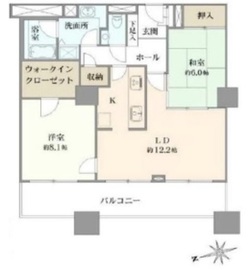 ザ・タワーグランディア 21階 間取り図