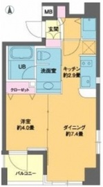 カスタリア高輪台 204 間取り図