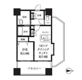 HF西新宿レジデンスウエスト 707 間取り図