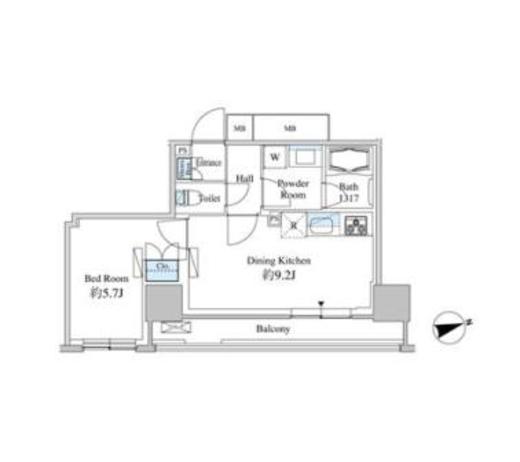 ベルファース芝浦タワー 2706 間取り図