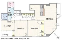 アンバサダー麻布 5階 間取り図