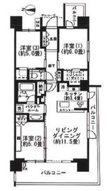 シティハウス木場公園 9階 間取り図