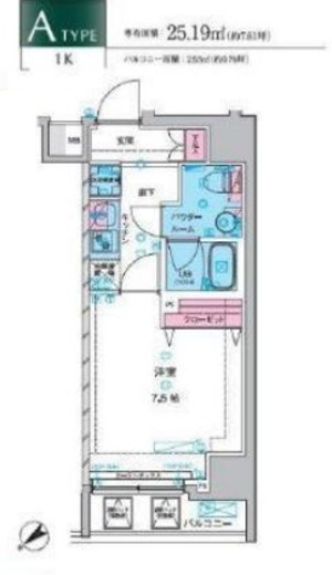 ジェノヴィア上野2スカイガーデン 6階 間取り図