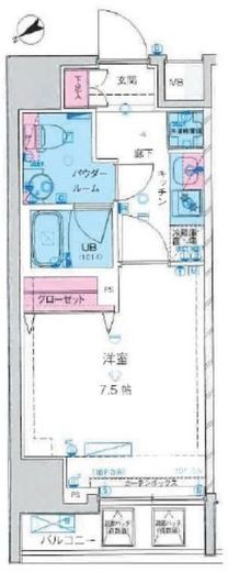 ジェノヴィア上野2スカイガーデン 6階 間取り図