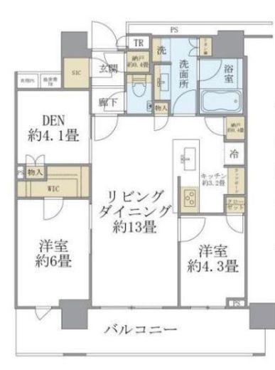 ブリリアザ・タワー東京八重洲アベニュー 14階 間取り図