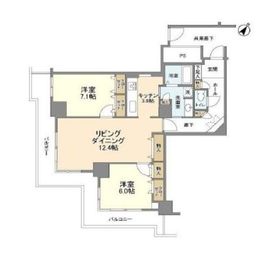 トルナーレ日本橋浜町 13階 間取り図