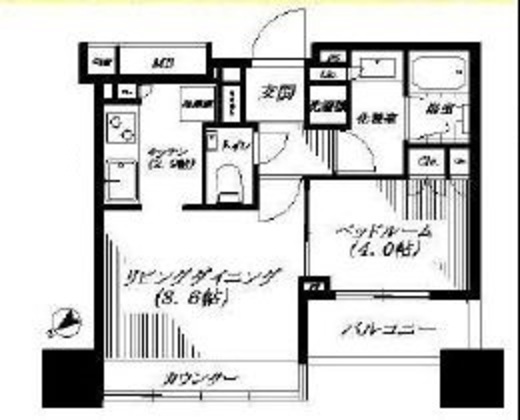 ザ・ヒルトップタワー高輪台 14階 間取り図