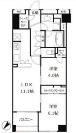 グレーシア勝どき 5階 間取り図