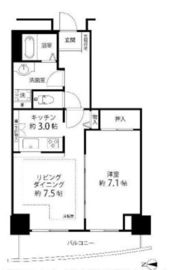 河田町ガーデン 1-1811 間取り図