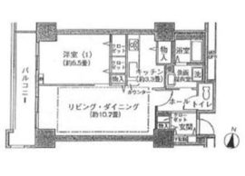 シティコート目黒 2-801 間取り図