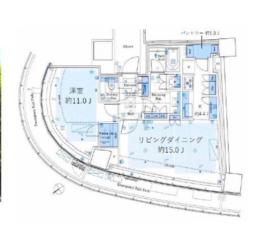 パークコート青山ザ・タワー 7階 間取り図