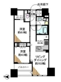 シティタワー銀座東 14階 間取り図