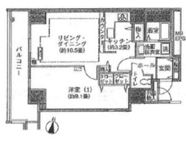 シティコート目黒 4-310 間取り図