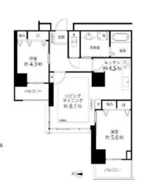 河田町ガーデン 1-616 間取り図