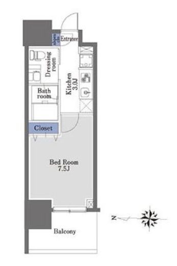 プライムメゾン早稲田 404 間取り図