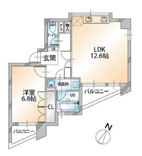 サンコーレジデンス千駄ヶ谷 501 間取り図