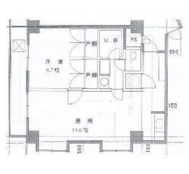 シティマンション赤坂 6階 間取り図