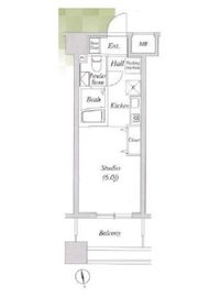 メビウス新宿御苑 402 間取り図