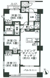 プレミスト明石町 2階 間取り図