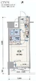リヴシティ日本橋ネクステシア 5階 間取り図