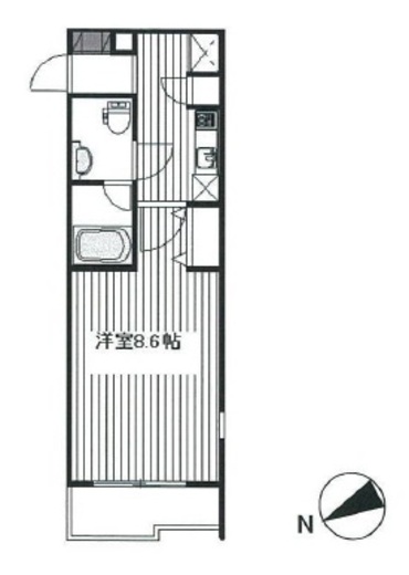 パシフィックコート目黒南 204 間取り図