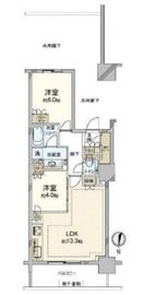 プライムパークス品川シーサイド ザ・タワー 8階 間取り図