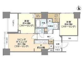 新宿山吹アインスタワー 13階 間取り図