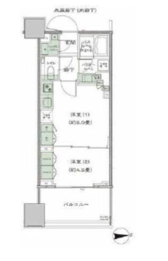 シティタワー銀座東 9階 間取り図