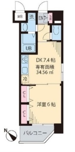ルーチェ茗荷谷 408 間取り図